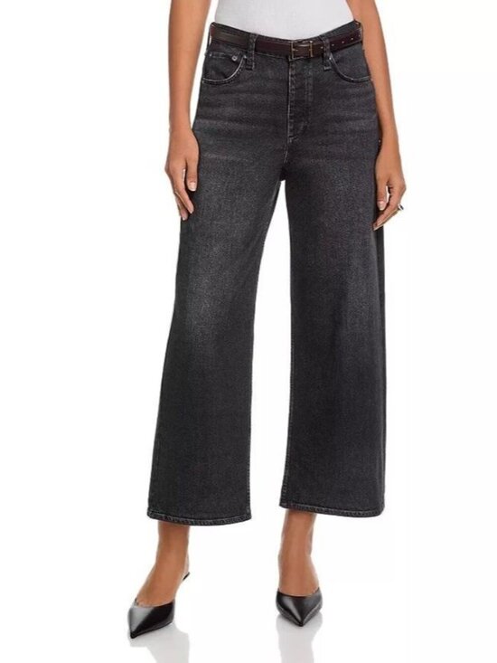 rag & bone Pants - NEW Rag & Bone Women's 27 Miramar Terry Andi Wide Pant In Faded Black NWT $248